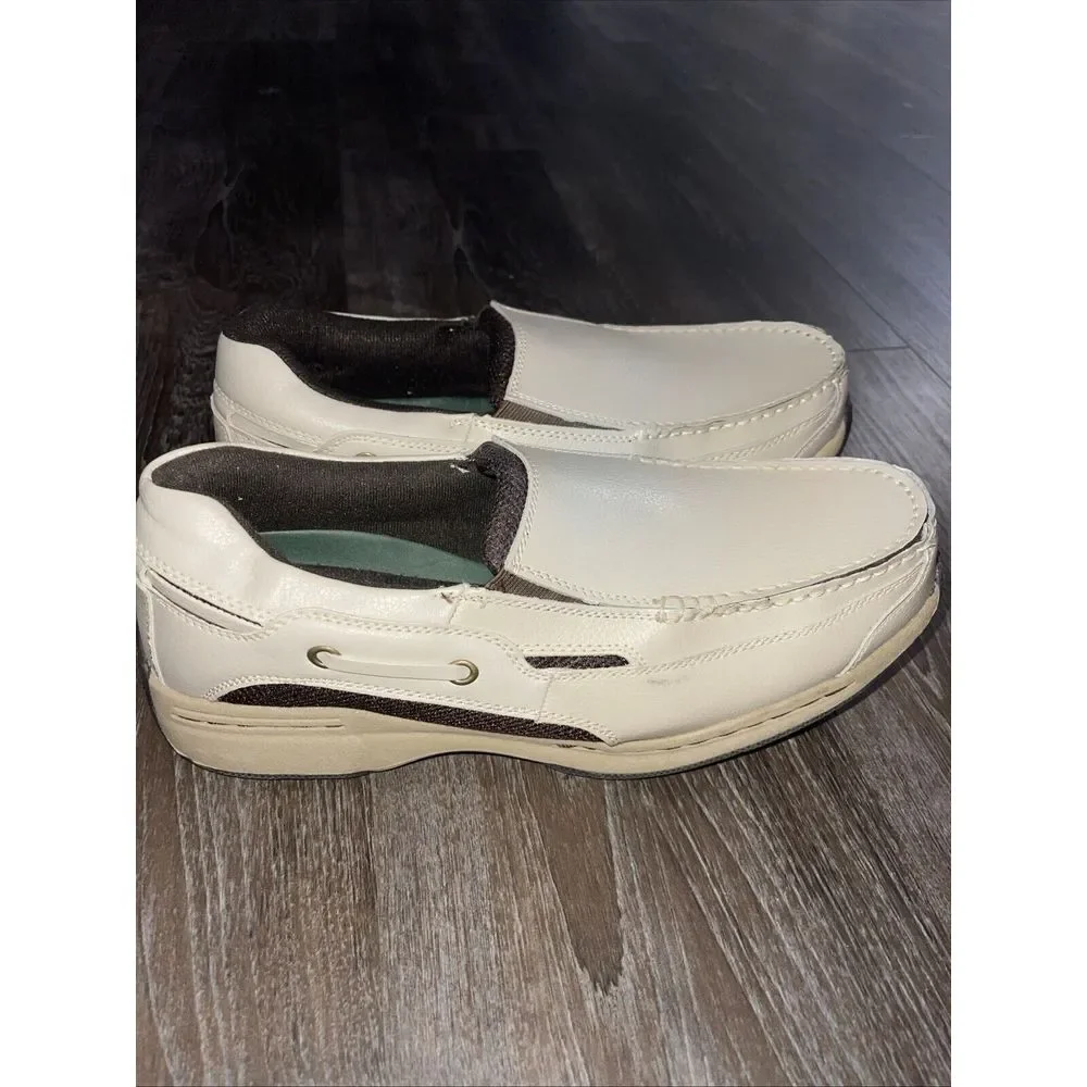 Men's Sz.10.5 3E Dr. Scholl's  Beige Leather Advanced Confort Collection‎ S-118